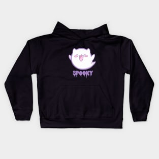 Spooky Ghost Cat Kids Hoodie